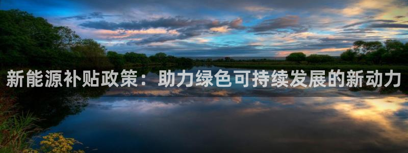 新宝gg软件:新能源补贴政策:助力绿色可持续发展的新动力