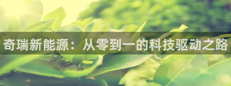 登录新宝GG:奇瑞新能源:从零到一的科技驱动之路